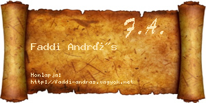 Faddi András névjegykártya