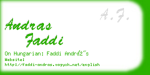 andras faddi business card